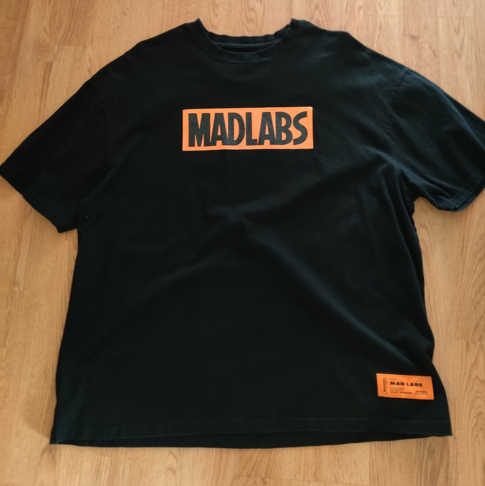 Madlabs Black T-Shirt with Orange Logo